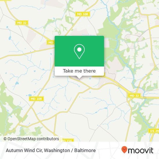 Autumn Wind Cir, Clarksville, MD 21029 map