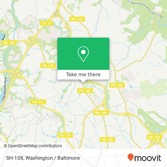 Mapa de SH-108, Columbia, MD 21045