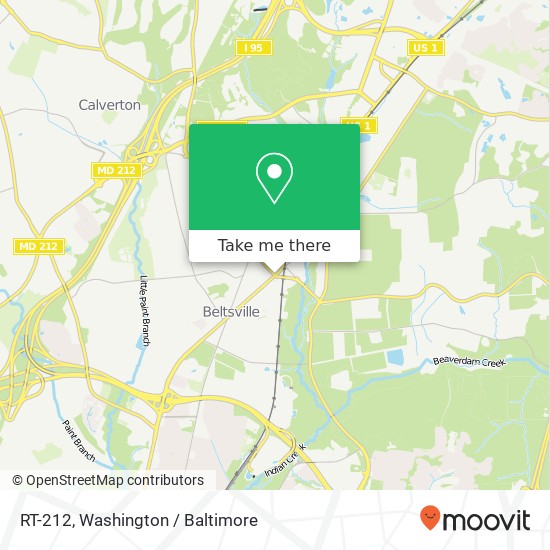 Mapa de RT-212, Beltsville, MD 20705