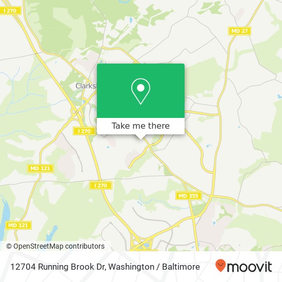 Mapa de 12704 Running Brook Dr, Clarksburg, MD 20871