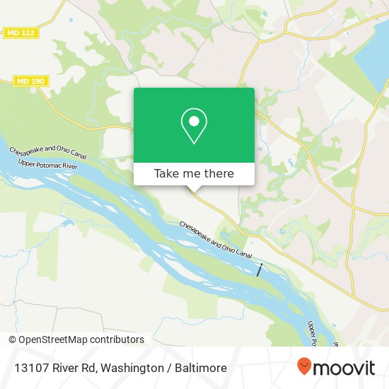 Mapa de 13107 River Rd, Potomac, MD 20854