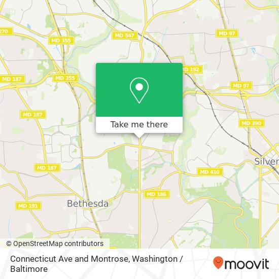 Connecticut Ave and Montrose, Chevy Chase, MD 20815 map