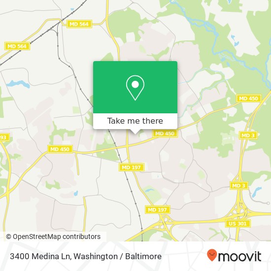 Mapa de 3400 Medina Ln, Bowie, MD 20715