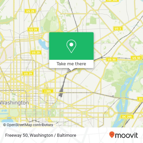 Mapa de Freeway 50, Washington, DC 20002