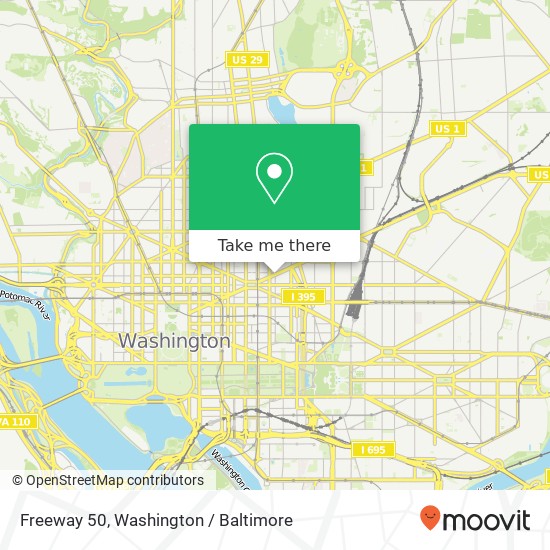 Mapa de Freeway 50, Washington, DC 20001