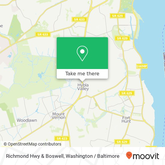 Mapa de Richmond Hwy & Boswell, Alexandria, VA 22306