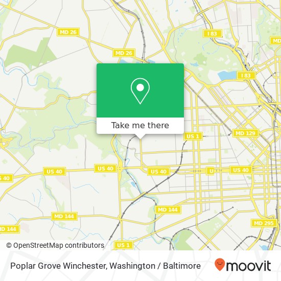 Poplar Grove Winchester, Baltimore, MD 21216 map