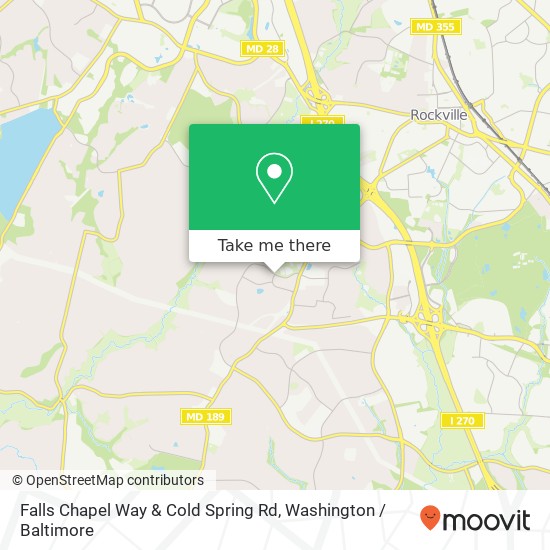 Mapa de Falls Chapel Way & Cold Spring Rd, Potomac, MD 20854