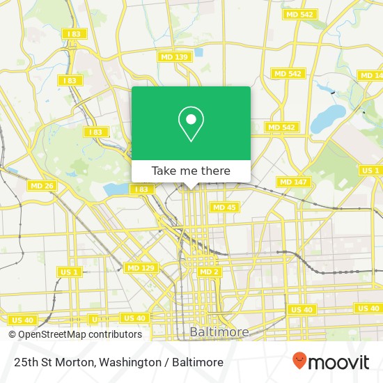 Mapa de 25th St Morton, Baltimore, MD 21218