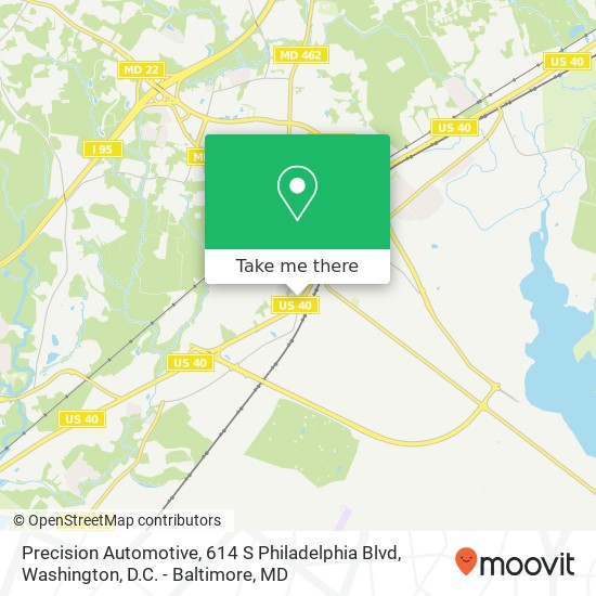 Mapa de Precision Automotive, 614 S Philadelphia Blvd