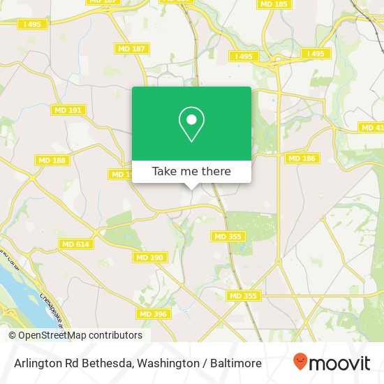Mapa de Arlington Rd Bethesda, Bethesda, MD 20814