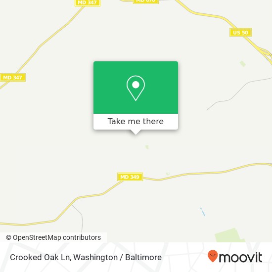 Mapa de Crooked Oak Ln, Hebron, MD 21830