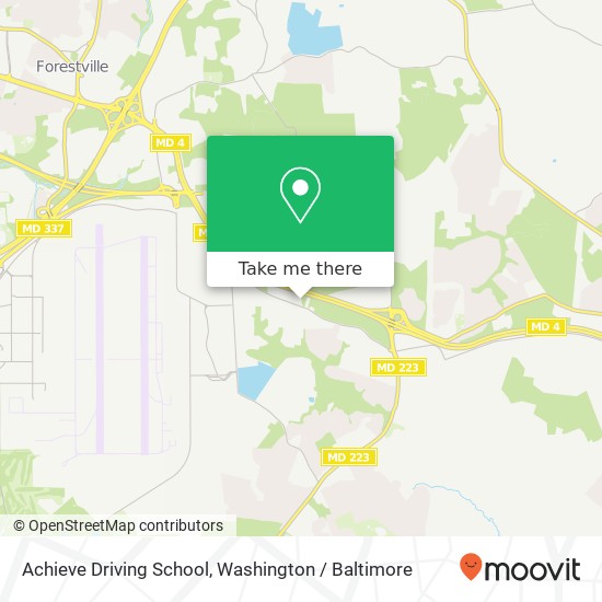 Achieve Driving School, 9678 Marlboro Pike map