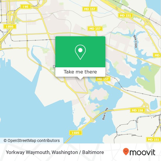 Mapa de Yorkway Waymouth, Dundalk, MD 21222
