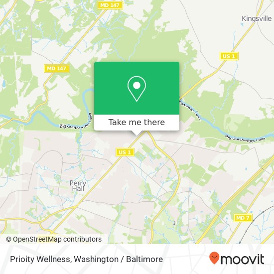 Mapa de Prioity Wellness, 9712 Belair Rd Nottingham, MD 21236