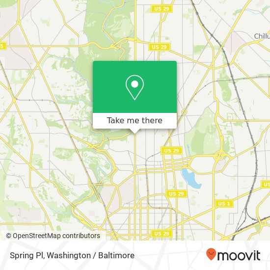 Mapa de Spring Pl, Washington, DC 20010