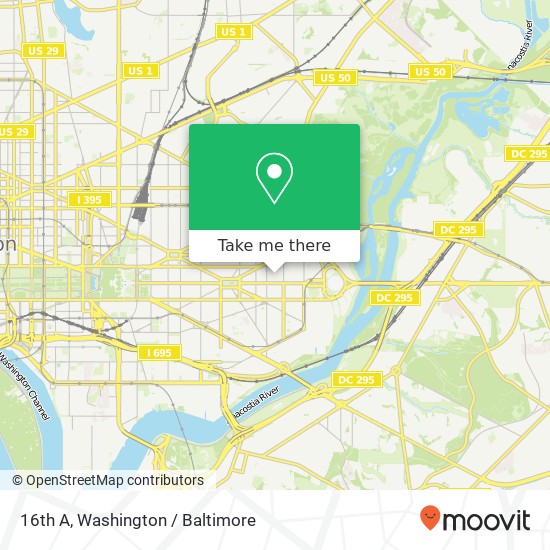 16th A, Washington, DC 20002 map