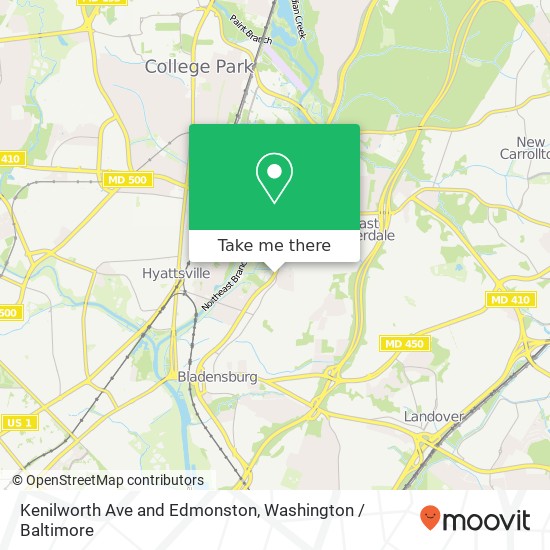 Mapa de Kenilworth Ave and Edmonston, Riverdale, MD 20737