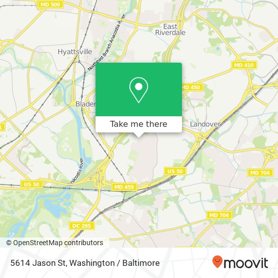 Mapa de 5614 Jason St, Cheverly, MD 20785