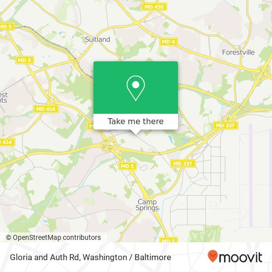 Gloria and Auth Rd, Suitland, MD 20746 map