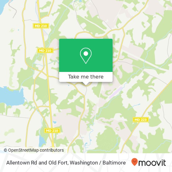 Mapa de Allentown Rd and Old Fort, Fort Washington, MD 20744