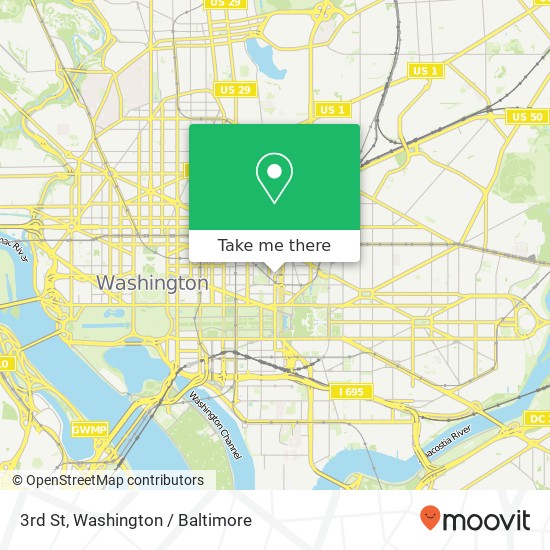 Mapa de 3rd St, Washington, DC 20001