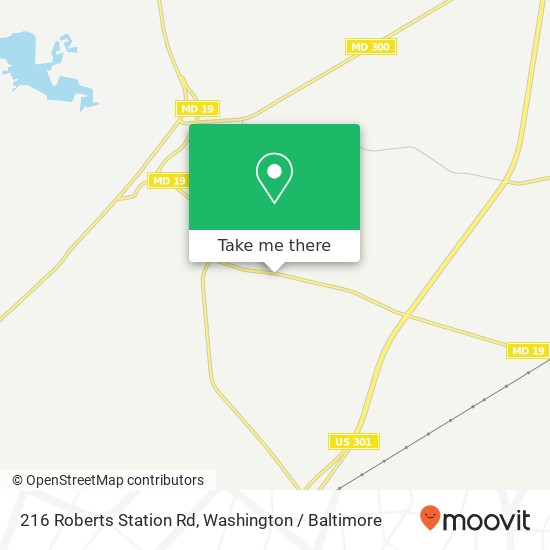 Mapa de 216 Roberts Station Rd, Church Hill, MD 21623