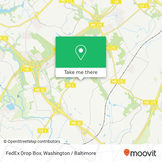 Mapa de FedEx Drop Box, 8350 Bristol Ct