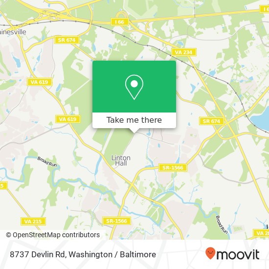 8737 Devlin Rd, Bristow, VA 20136 map