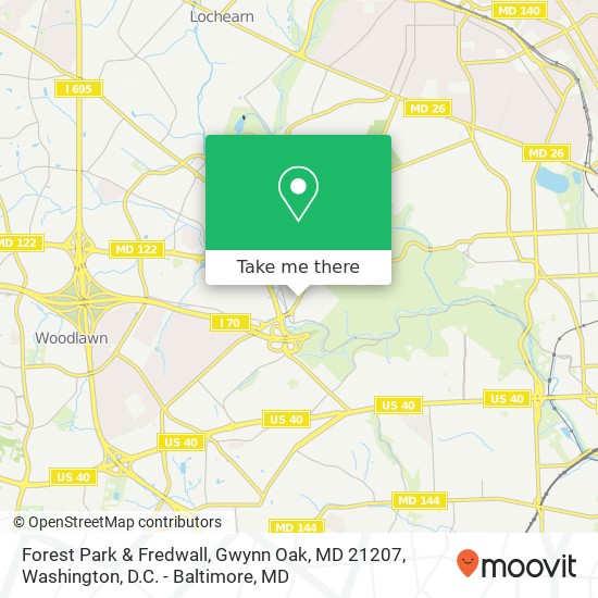 Mapa de Forest Park & Fredwall, Gwynn Oak, MD 21207