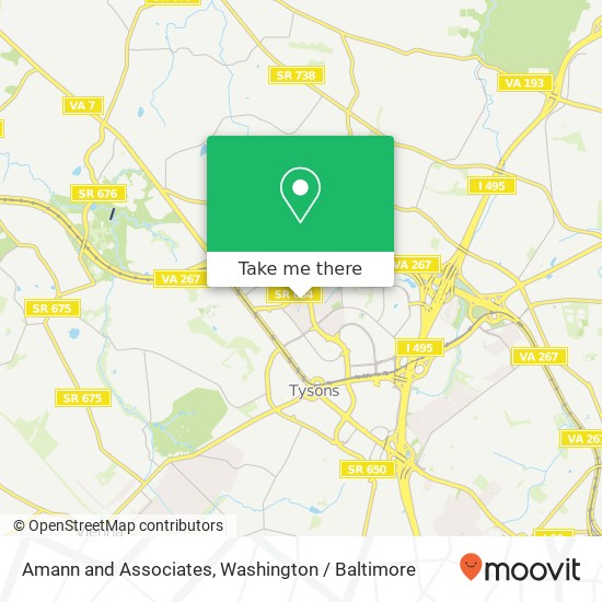 Mapa de Amann and Associates, 8380 Greensboro Dr McLean, VA 22102