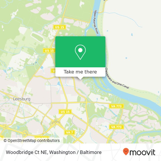 Woodbridge Ct NE, Leesburg, VA 20176 map