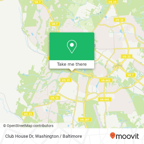 Club House Dr, Leesburg, VA 20175 map