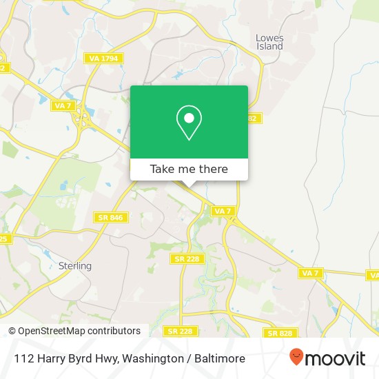 Mapa de 112 Harry Byrd Hwy, Sterling, VA 20164