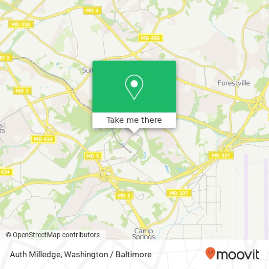 Auth Milledge, Suitland, MD 20746 map