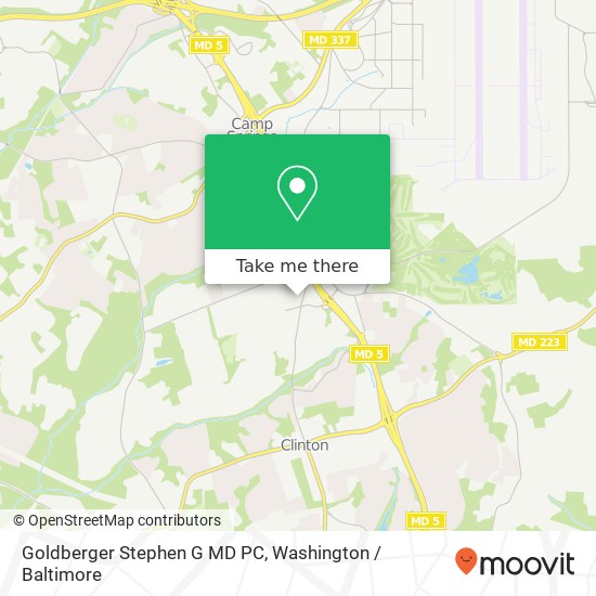 Mapa de Goldberger Stephen G MD PC, 7801 Old Branch Ave Clinton, MD 20735
