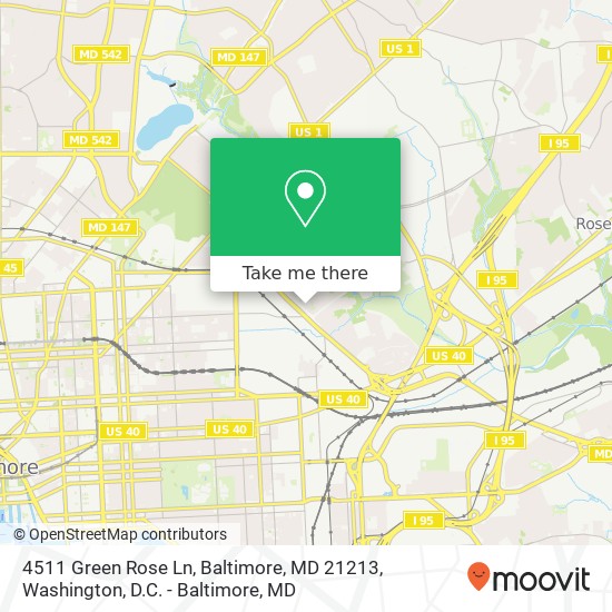 4511 Green Rose Ln, Baltimore, MD 21213 map