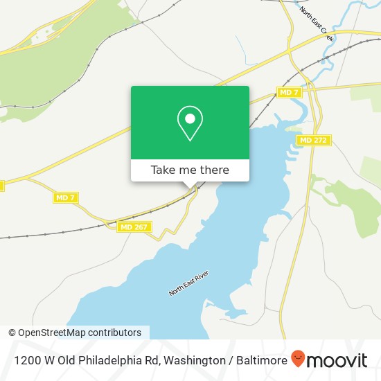 Mapa de 1200 W Old Philadelphia Rd, North East, MD 21901