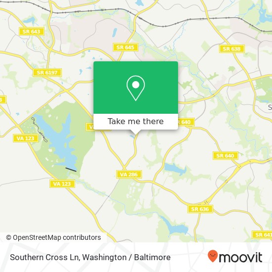 Mapa de Southern Cross Ln, Burke, VA 22015