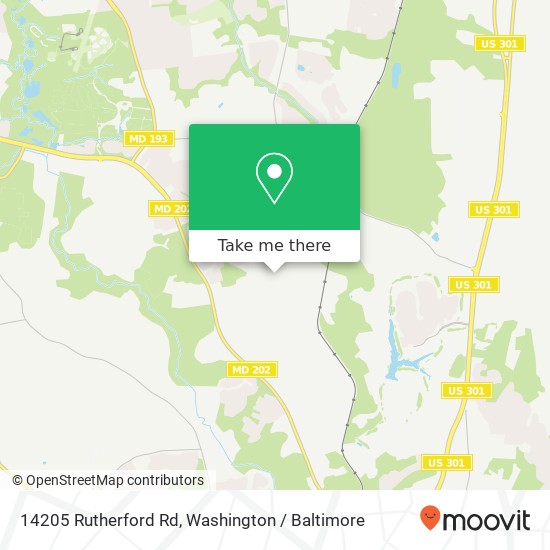 Mapa de 14205 Rutherford Rd, Upper Marlboro, MD 20774