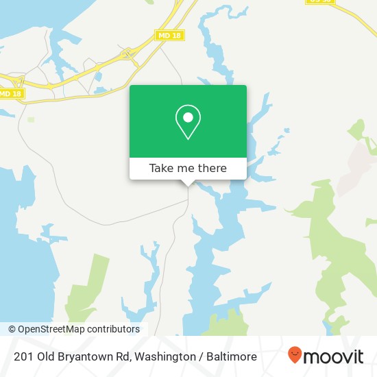 Mapa de 201 Old Bryantown Rd, Queenstown, MD 21658