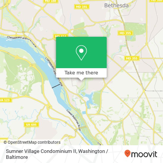 Mapa de Sumner Village Condominium II, 4990 Sentinel Dr Bethesda, MD 20816