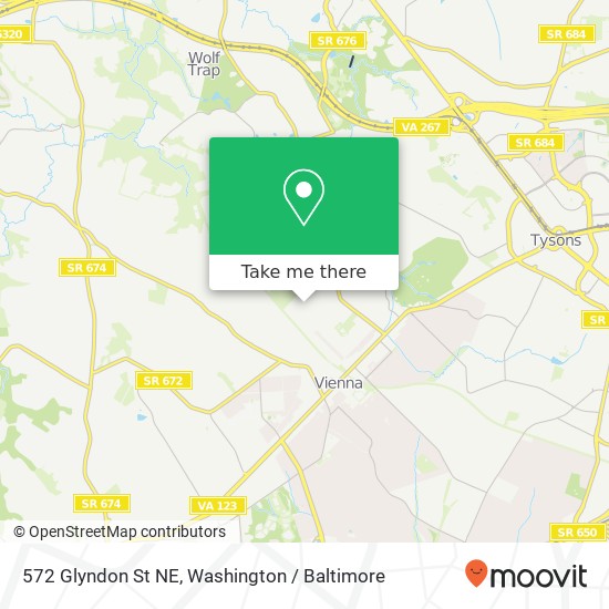 572 Glyndon St NE, Vienna, VA 22180 map