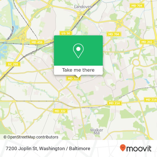 Mapa de 7200 Joplin St, Capitol Heights, MD 20743