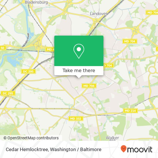 Mapa de Cedar Hemlocktree, Capitol Heights, MD 20743