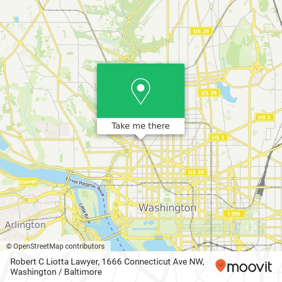 Robert C Liotta Lawyer, 1666 Connecticut Ave NW map