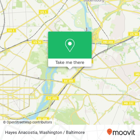 Hayes Anacostia, Washington, DC 20019 map