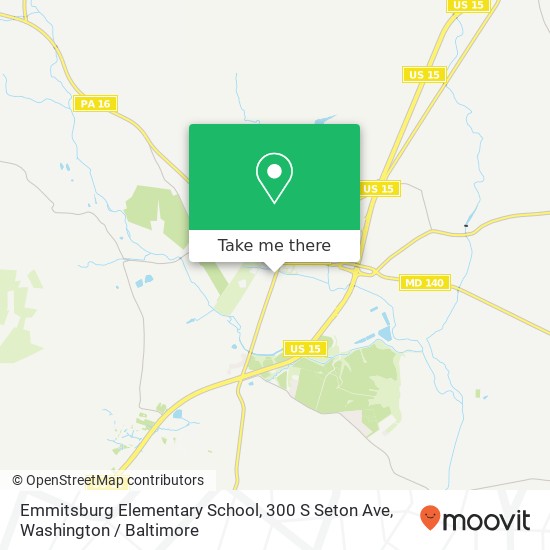 Mapa de Emmitsburg Elementary School, 300 S Seton Ave