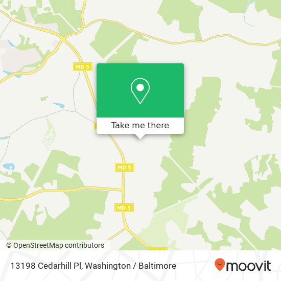 Mapa de 13198 Cedarhill Pl, Waldorf, MD 20601