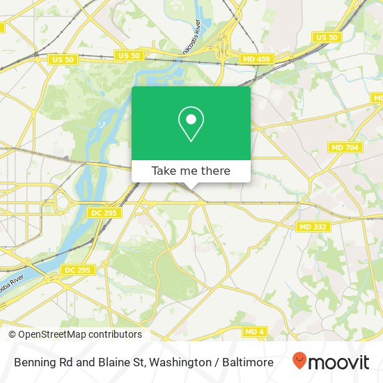 Mapa de Benning Rd and Blaine St, Washington, DC 20019